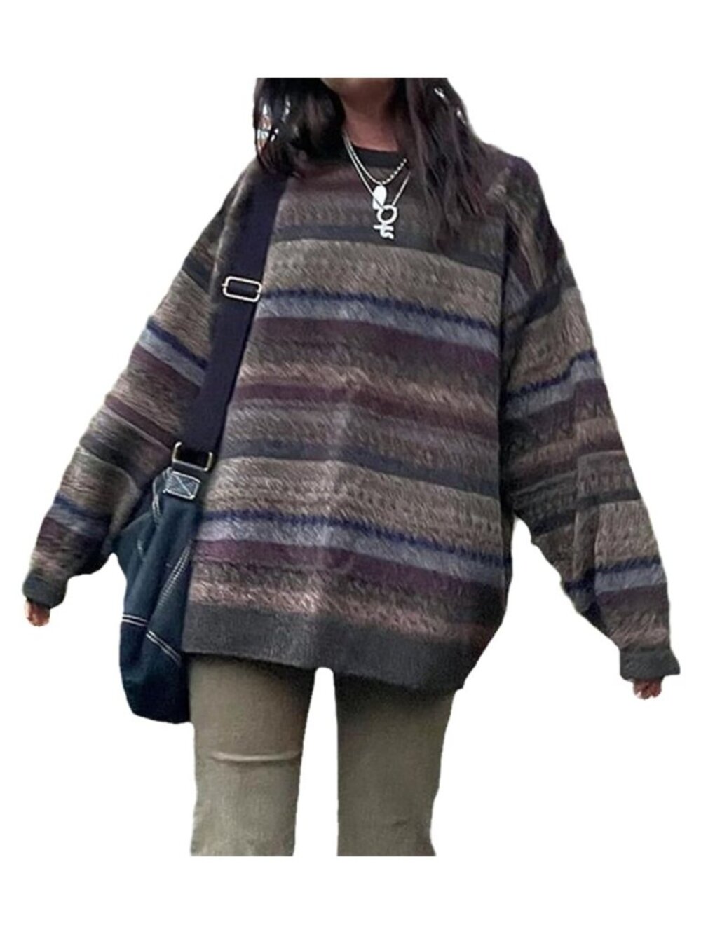Winter 90s Grunge Aesthetic Streetwear Sweater Retro Y2k Vintage Gothic Loose